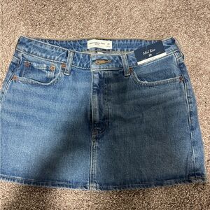 Abercrombie & Fitch Women's Blue Denim Mini Skirt